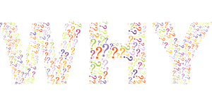 question marks spelling "why"