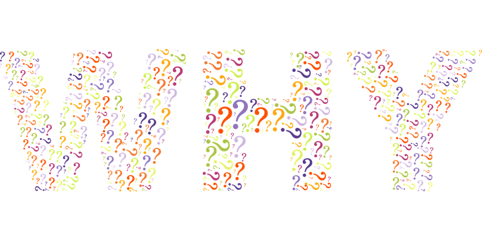 question marks spelling "why"