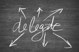 Delegate, chalkboard image