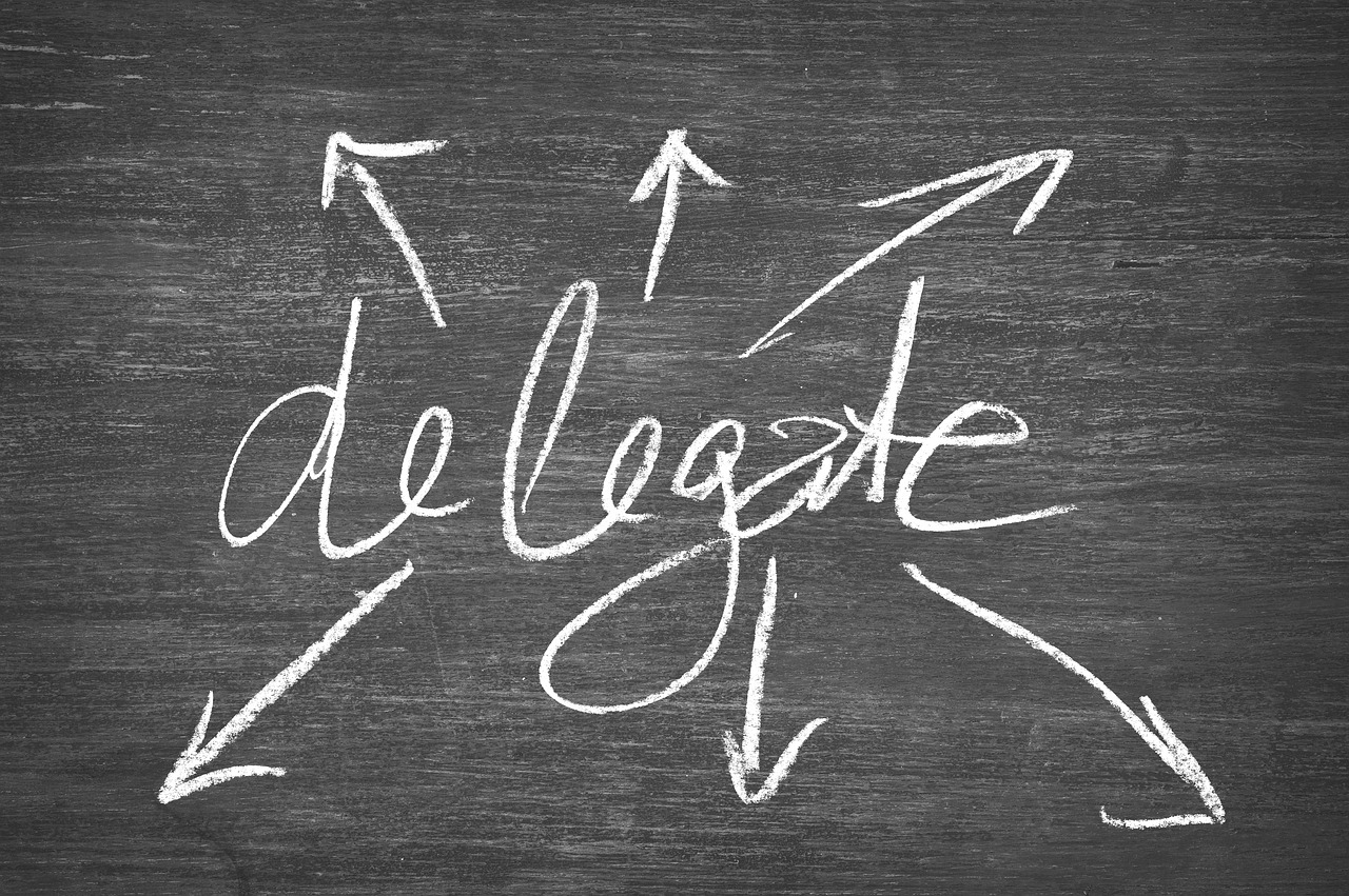 Delegate, chalkboard image