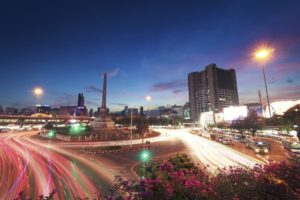 slow fast city image with lights